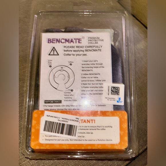 NWT Inflatable Collar for Dogs Soft Pet Recovery Collar E-Collar Large Grey - Picture 7 of 9